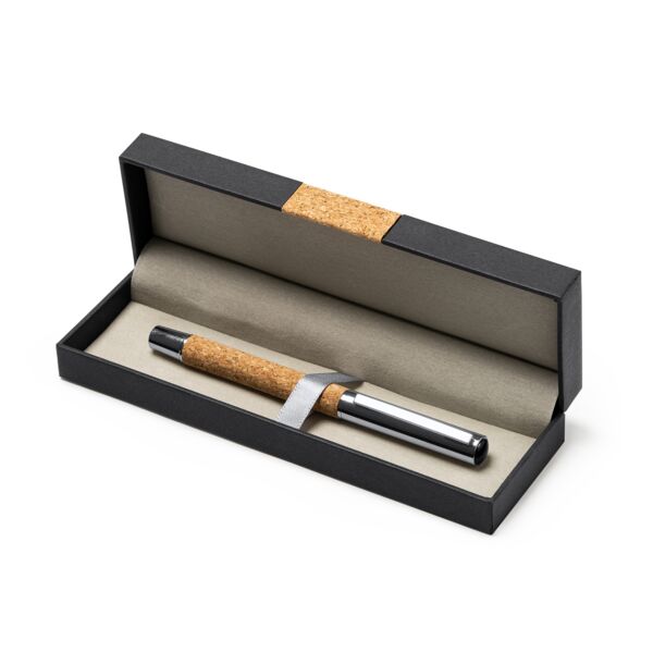 Roller Pen in natural cork and steel Thumbnail
